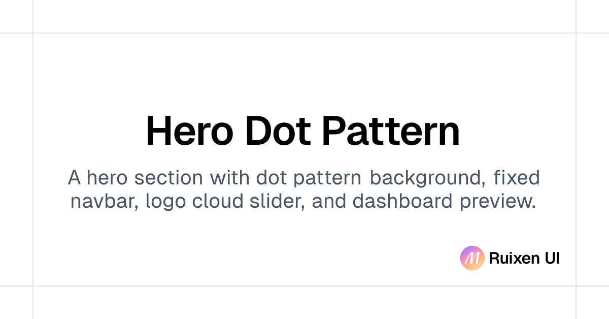 Hero Dot Pattern | React Components & Templates