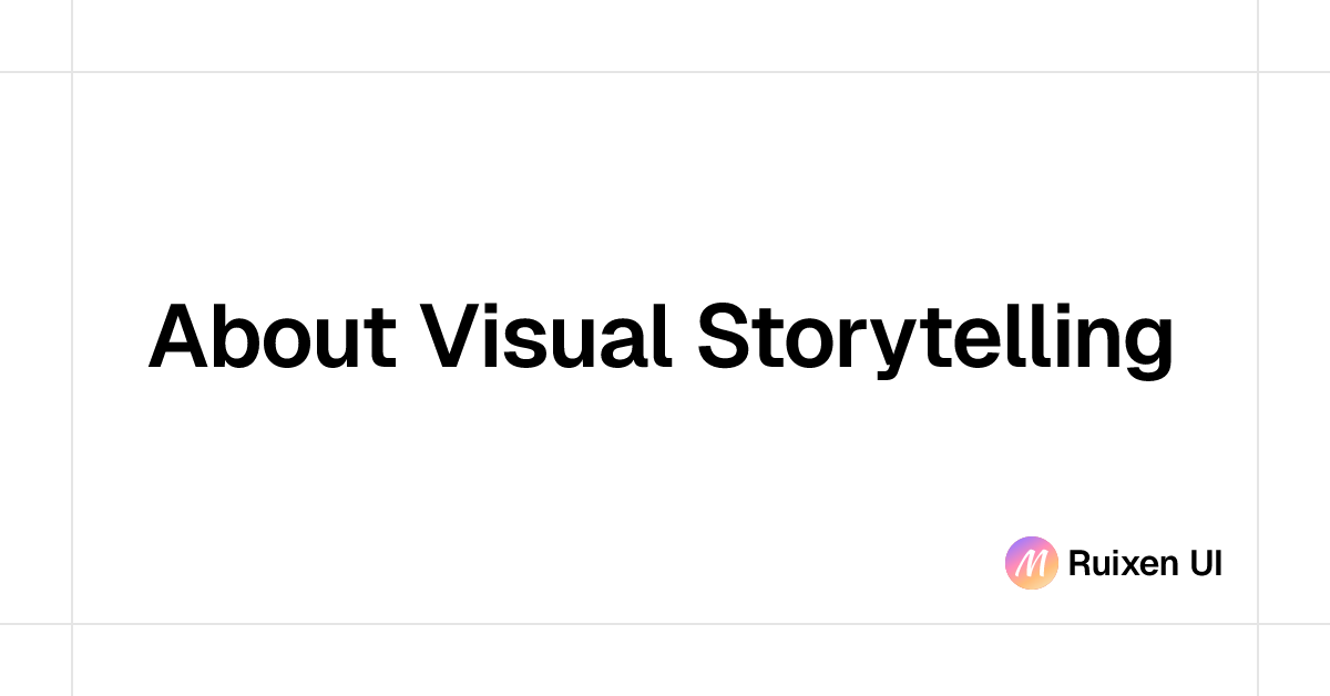 About Visual Storytelling | React Components & Templates