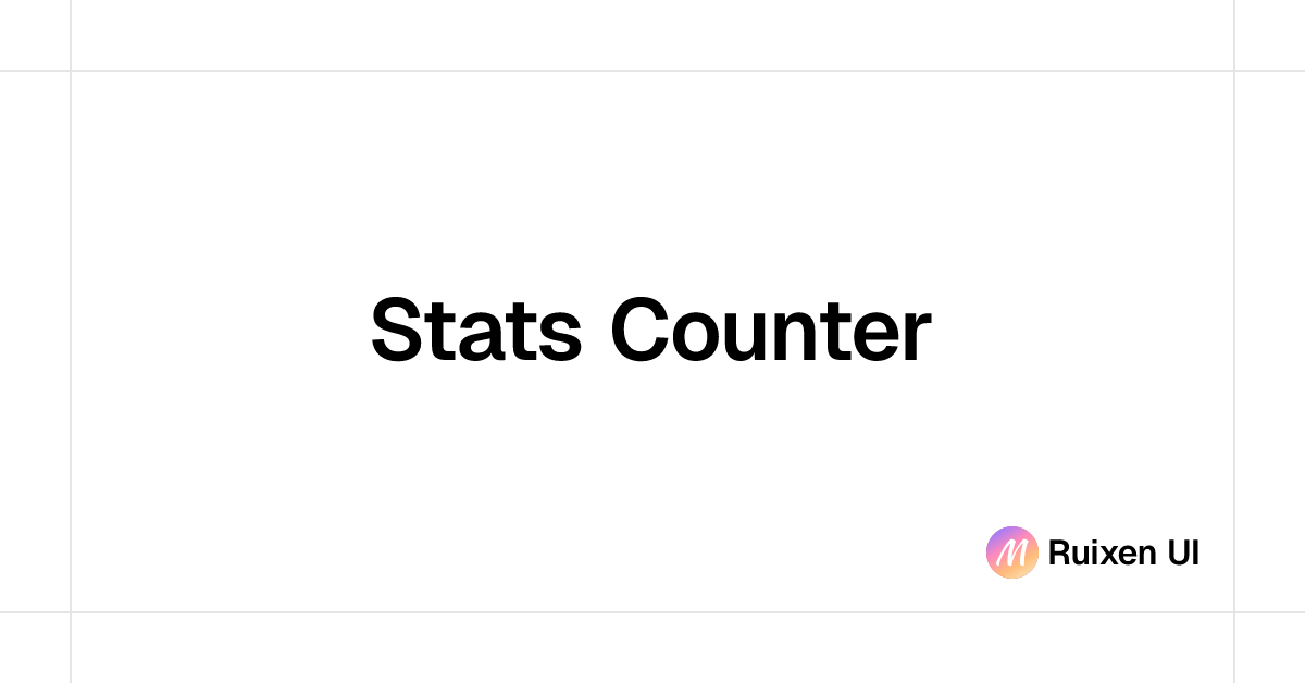 Stats Counter | React Components & Templates