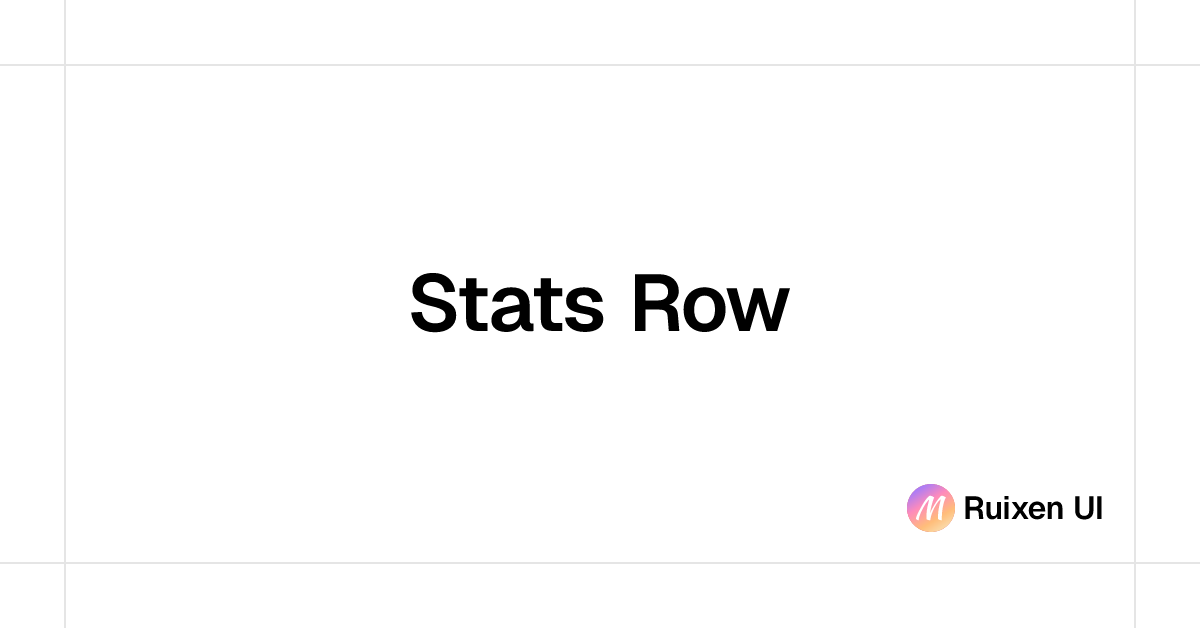 Stats Row | React Components & Templates